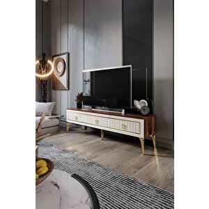 180 Cm Klas Mdf Mebran Kapak Ekru Cevi̇z Gold