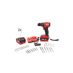 36 Volt 5 Ah Kömürsüz Darbeli̇ Matkap Vi̇dalama Çi̇ft Akülü