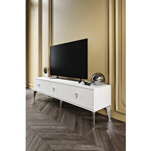 150 Cm Zeugma Mdf Mebran Kapak Beyaz Gümüş