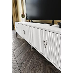 150 Cm Zeugma Mdf Mebran Kapak Beyaz Gümüş