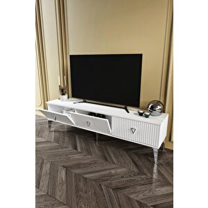 150 Cm Zeugma Mdf Mebran Kapak Beyaz Gümüş