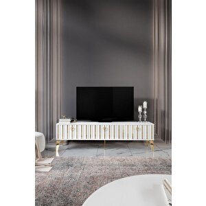 150 Cm Dubai̇ Mdf Mebran Kapak Beyaz Gold