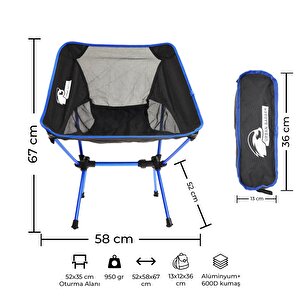 Urban Badger Loki Çantalı Katlanır Sandalye Mavi