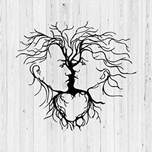 Romantik Tablo Kadın Ve Erkek Temalı Metal Tablo