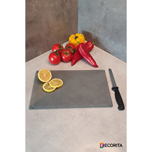 Cam Kesme Tahtası - Cam Kesme Tablası  | Füme Cam | 20cm X 30cm