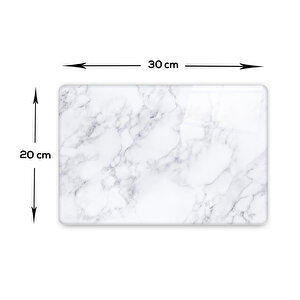 Cam Kesme Tahtası - Cam Kesme Tablası  | Klasik Mermer Desenli | 20cm X 30cm