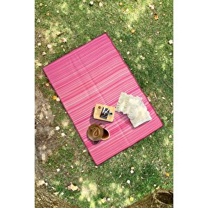 Katlanabilir Plaj Kamp Piknik Bahçe Halısı Balkon Teras Hasır Halı Mat Savan Kilim Karavan Halısı 90x180 cm