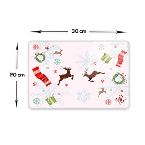 Cam Kesme Tahtası - Cam Kesme Tablası | Yılbaşı Temalı | 20cm X 30cm