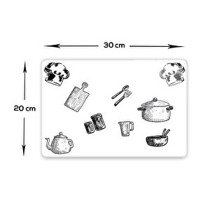Cam Kesme Tahtası - Cam Kesme Tablası | Beyaz Tahta | 20cm X 30cm
