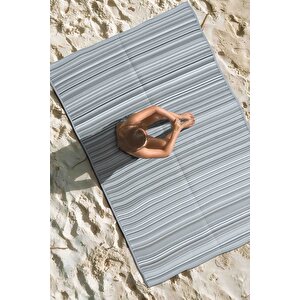Katlanabilir Plaj Kamp Piknik Bahçe Halısı Balkon Teras Hasır Halı Mat Savan Kilim Karavan Halısı 180x270 cm