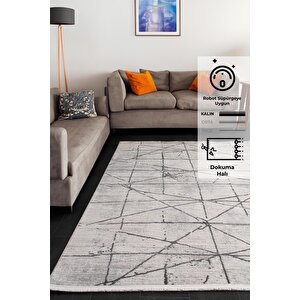 Konfor Parla 5782 Kadife İplikli Salon Mutfak Oturma Odası Halısı Modern Dokuma Halı 80x300 cm