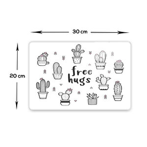 Cam Kesme Tahtası - Cam Kesme Tablası  | Free Hugs | 20cm X 30cm