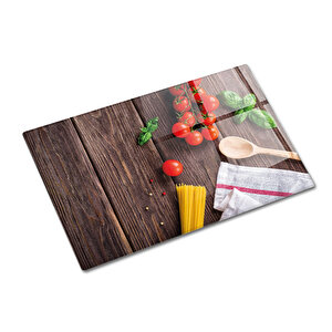 Cam Kesme Tahtası - Cam Kesme Tablası | Ahşap Ve Sebzeler | 20cm X 30cm