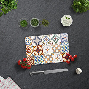 Cam Kesme Tahtası - Cam Kesme Tablası  | Çini Desen | 20cm X 30cm