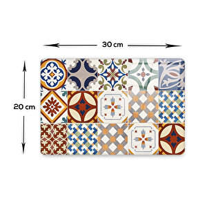 Cam Kesme Tahtası - Cam Kesme Tablası  | Çini Desen | 20cm X 30cm