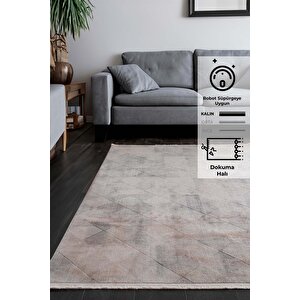 Konfor Parla 5784 Kadife İplikli Salon Mutfak Oturma Odası Halısı Modern Dokuma Halı 120x180 cm