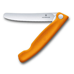 S Classic Turuncu Katlanır Soyma Bıçağı 11 Cm