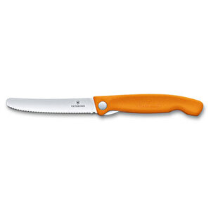 S Classic Turuncu Katlanır Soyma Bıçağı 11 Cm