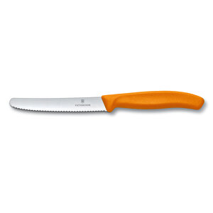 Tırtıklı Domates & Sosis Bıçağı 11 Cm Turuncu