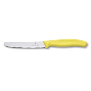 Tırtıklı Domates & Sosis Bıçağı 11 Cm Sarı