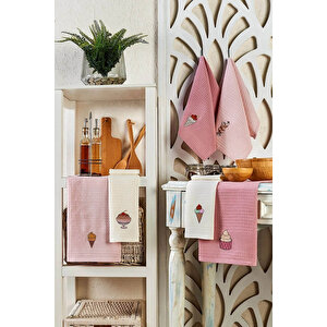 6 Parça Mutfak Kurulama Bezi 30 X 50 Cm İce Cream Renkli