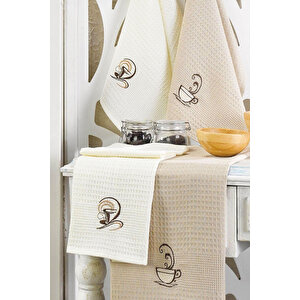 6 Parça Mutfak Kurulama Bezi 30 X 50 Cm Coffe Renkli