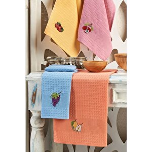 6 Parça Mutfak Kurulama Bezi 30 X 50 Cm Fruit Renkli