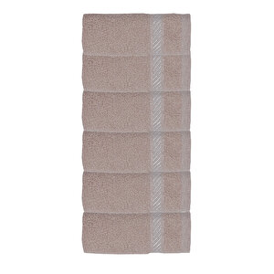 6 Lı %100 Pamuk Mutfak Havlusu Takımı 30x30 Cm Düz Renk Bej