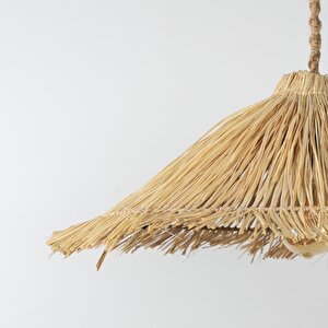 Macha Modern Avize E27 12w 50cm Rafya Doğal Dorbien-slr-8023