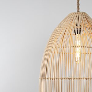 Case Modern Avize E27 12w 40cm Rattan Doğal Dorbien-slb-8003
