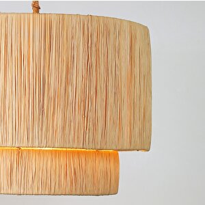 Hope Modern Avize E27 12w 35cm Rafya Doğal Dorbien-slr-8043