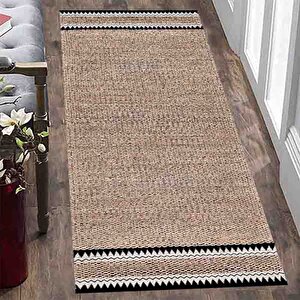 Dijital Baskı Hasır Desen Halı, İskandinav Halı, Salon Halısı, Yıkanabilir Halı, Kaymaz Taban, Mutfak Halısı, Yolluk, Ev Dekorasyonu 100x400 cm