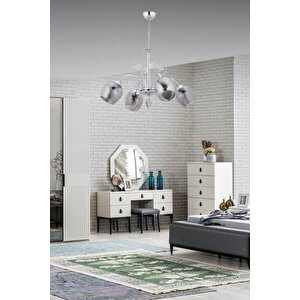 Nida Modern Avize E27 48w 60cm Metal Krom Dorbien-fz-7111-4k