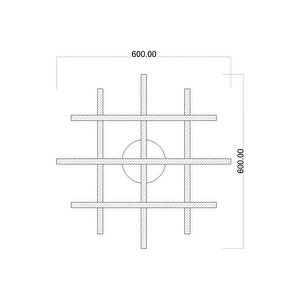 Yıldız Modern Avize Led 42w 60x60cm Alüminyum Profil Siyah Dorbien-er-10379-3bsy