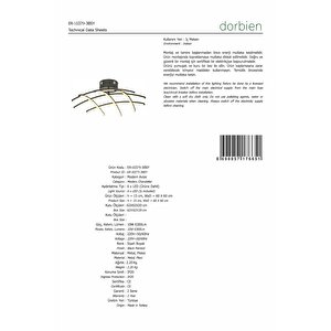 Yıldız Modern Avize Led 42w 60x60cm Alüminyum Profil Siyah Dorbien-er-10379-3bsy
