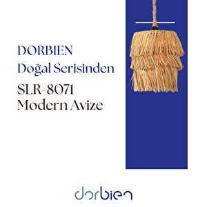 Doğal Modern Avize E27 12w 15cm Rafya Doğal Dorbien-slr-8071