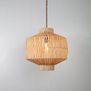 Storey Modern Avize E27 12w 45cm Rafya Doğal Dorbien-slr-8077