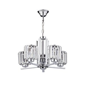 Kristal Modern Avize E27 60w 50cm Metal Krom Dorbien-fz-7396-5k