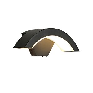 Siyah Led Yarım Ay Aplik 3200k (sarı Işık)