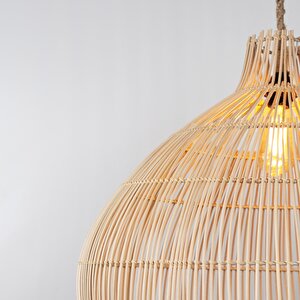 Madlen Modern Avize E27 12w 60cm Rattan Doğal Dorbien-slb-8001-xl