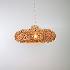 Queen Modern Avize E27 12w 55cm Tığ Doğal Dorbien-slrt-8004