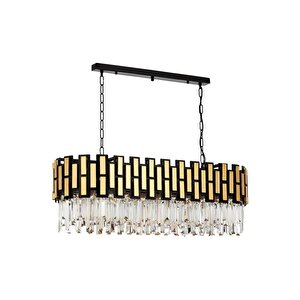 Tape Modern Avize E14 72w 100x35cm Metal Siyah Dorbien-av-4293-bsy100x35