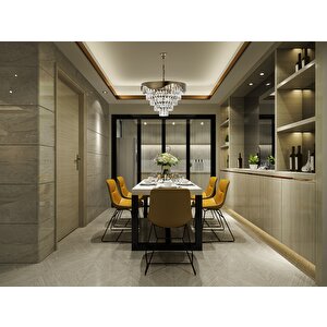 Spoil Klasik Avize E27 96w 60cm Metal, Cam Eskitme Dorbien-av-4287-e60