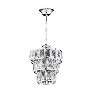 Diamond Klasik Avize E27 12w 21cm Metal Krom Dorbien-fz-7518-tk