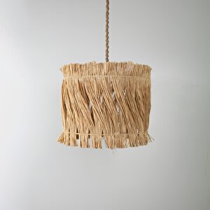 Alya Modern Avize E27 12w 40cm Rafya Doğal Dorbien-slr-8086