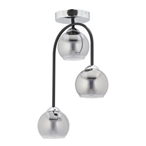 İmbalance Modern Avize E27 36w 35cm Metal Krom/siyah Dorbien-fz-7450-3k
