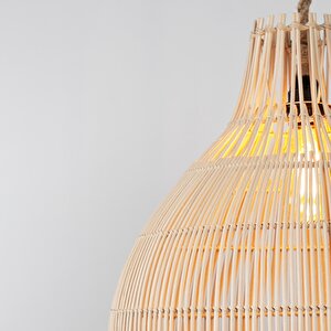 Madlen Modern Avize E27 12w 40cm Rattan Doğal Dorbien-slb-8001-m
