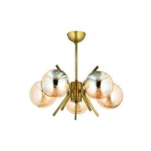 Şeffaf Modern Avize E27 60w 47cm Metal Eskitme Dorbien-fz-7392-5e