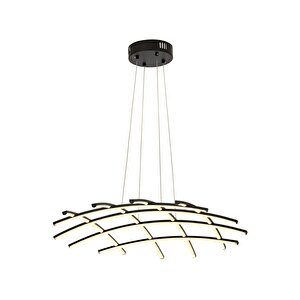 Yıldız Modern Avize Led 54w 75x75cm Alüminyum Profil Siyah Dorbien-ev-10379-4bsy