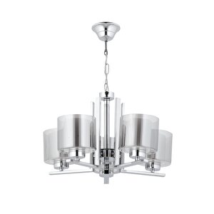 Silindir Modern Avize E27 60w 50cm Metal Krom Dorbien-fz-7395-5k